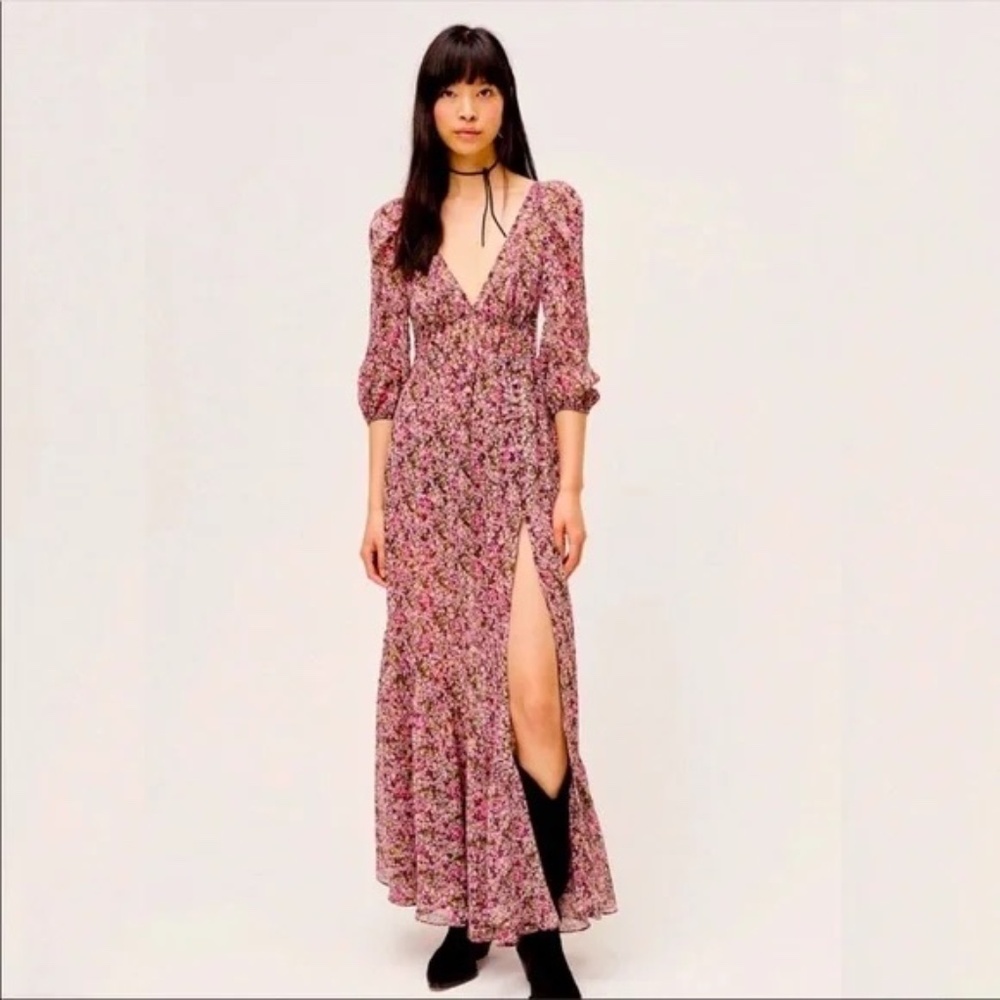 For Love and Lemons Sadie floral maxi dress